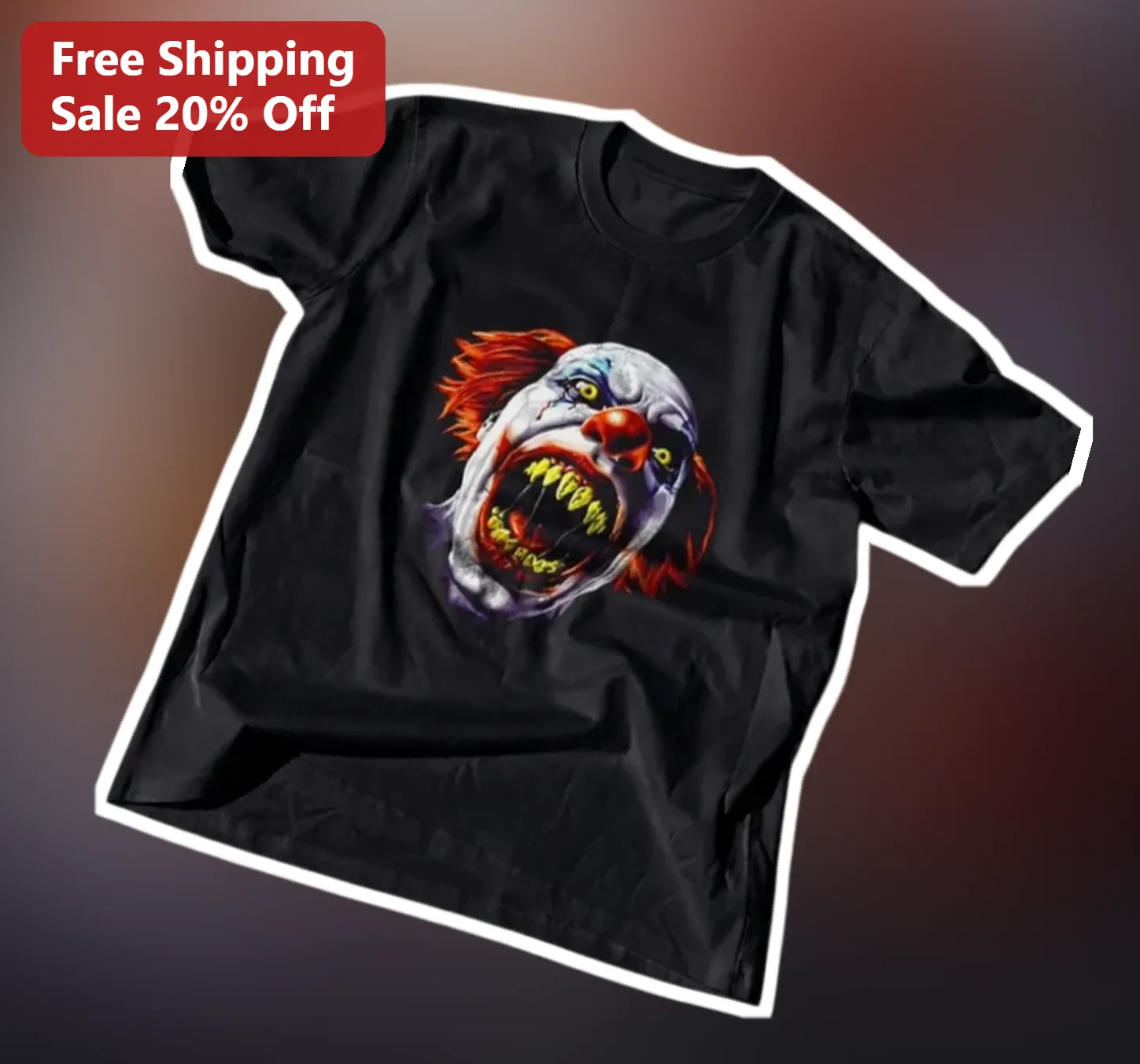 Pennywise IT Movie Horror Clown Graphic Tee for Men Women Halloween Costume Shirt