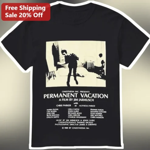 Permanent Vacation Tee Jim Jarmusch Indie Film Poster Graphic Shirt