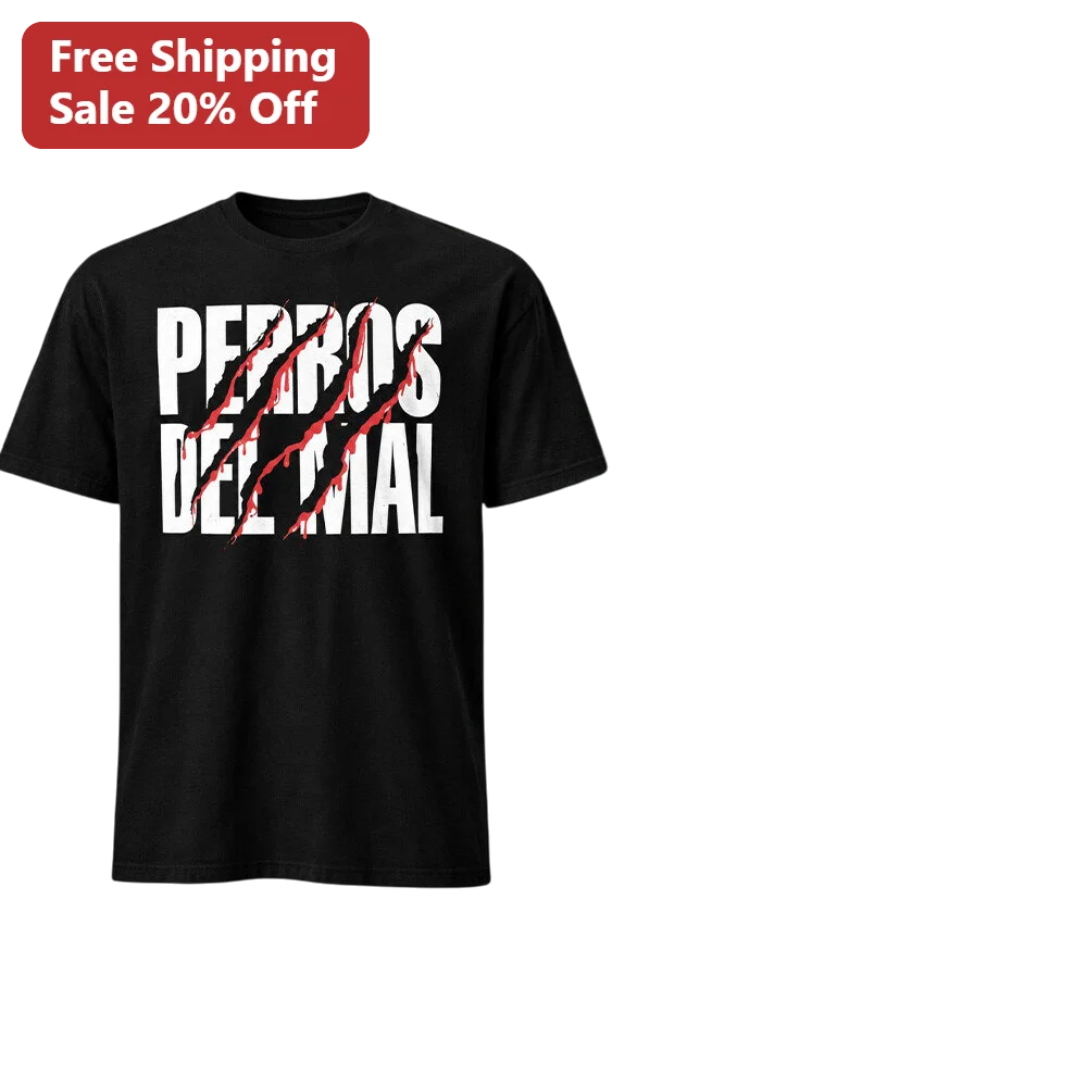 Perros Del Mal Tee Lucha Libre Mexican Wrestling Graphic T-Shirt Claw Mark Design