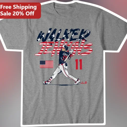 Personalized Patriotic Baseball Player Name Number Tee Custom Stars and Stripes July 4th Gift