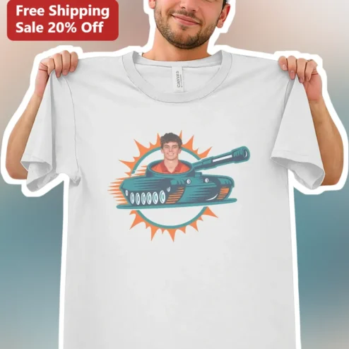 Personalized Photo Tank Graphic Tee Custom Military Humor Gift for Men