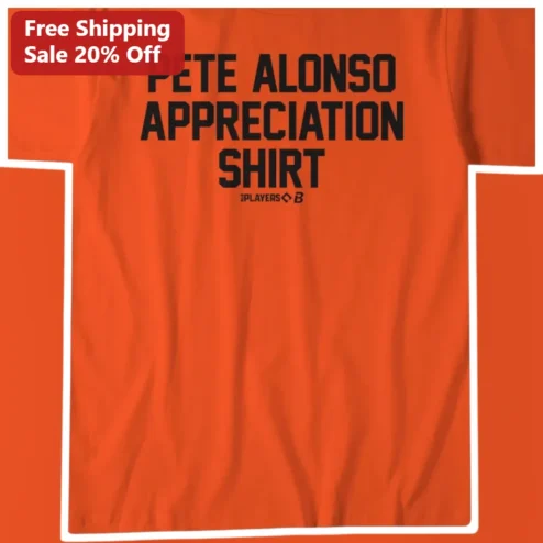 Pete Alonso Appreciation Shirt Graphic Tee for New York Mets Fans Baseball Gift