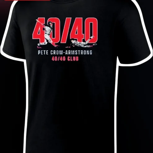 Pete Crow-Armstrong 40/40 Club Tee Chicago Cubs Fan Gift Baseball Shirt