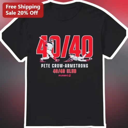 Pete Crow-Armstrong 40/40 Club Tee Chicago Cubs MLB Commemorative Shirt