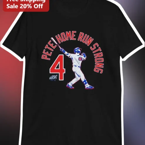 Pete Crow-Armstrong Home Run Strong Graphic Tee Chicago Cubs MLB Baseball Fan Gift