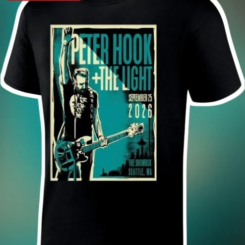 Peter Hook and The Light Seattle Showbox Tee Vintage Concert Graphic