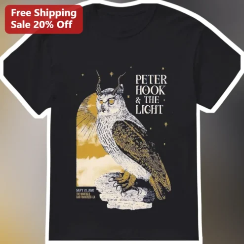 Peter Hook The Light Tee Vintage Rock Poster Graphic Shirt for Fans