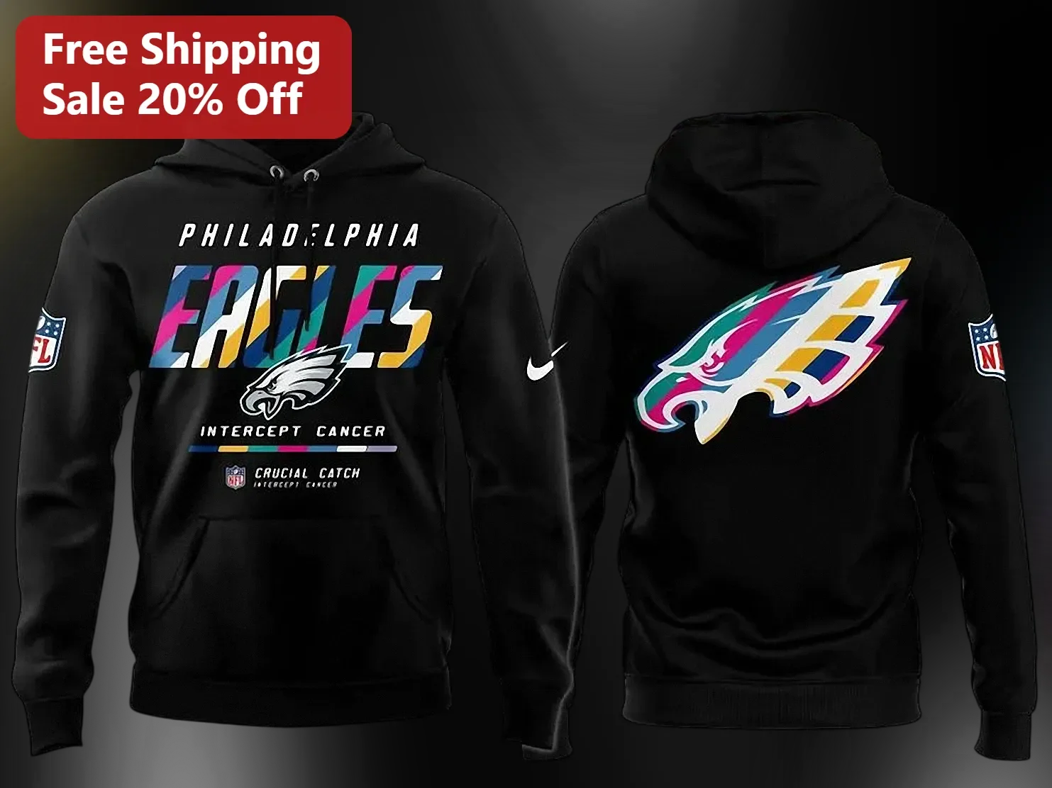 Philadelphia Eagles Intercept Cancer Hoodie