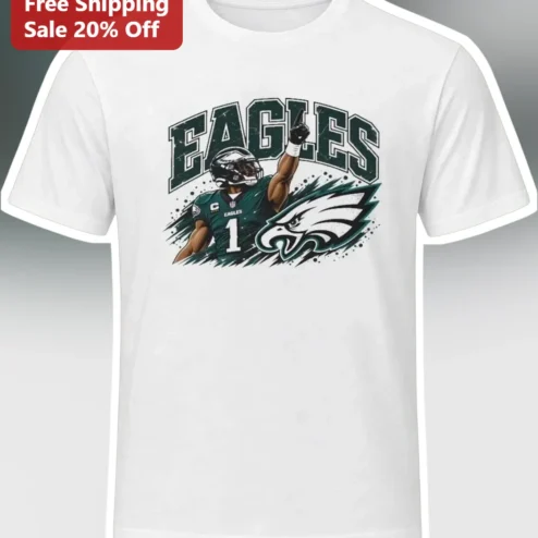 Philadelphia Eagles Jalen Hurts Vintage Distressed Graphic Tee for Men Women NFL Football Fan Gift