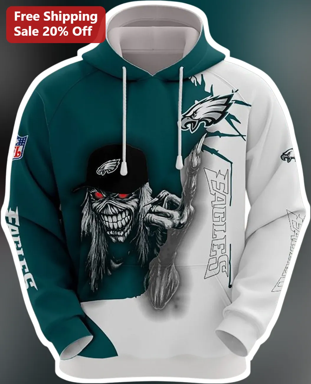 Philadelphia Eagles The Birdman Mashup Hoodie NFL Fan Gift