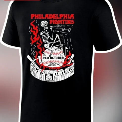 Philadelphia Fightins Red October Baseball Fan Tee