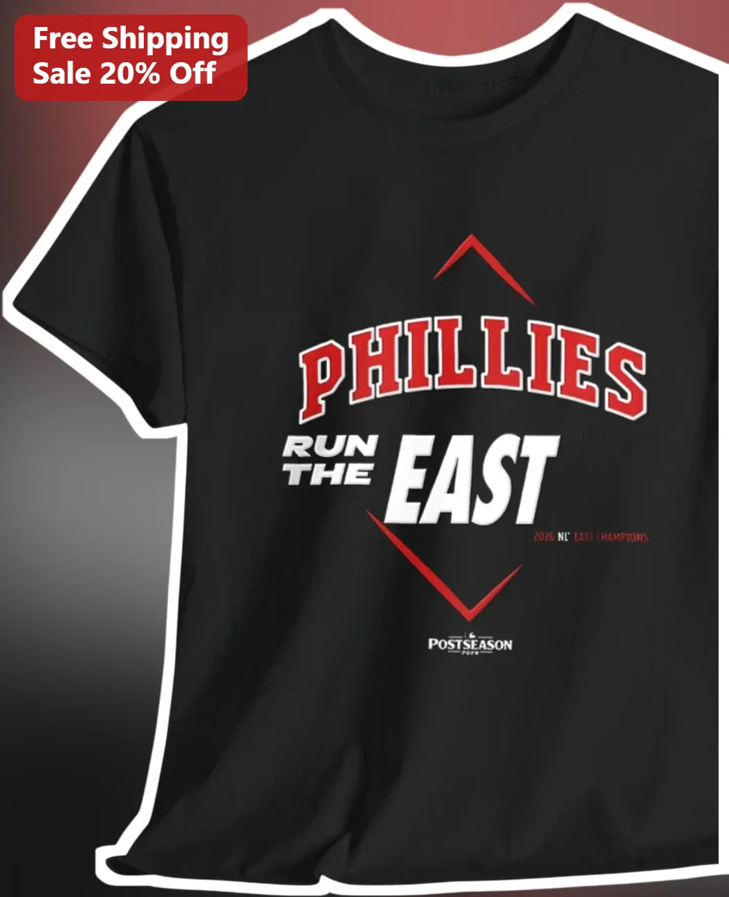 Phillies Run The East Postseason Tee Philadelphia Baseball Fan Gift