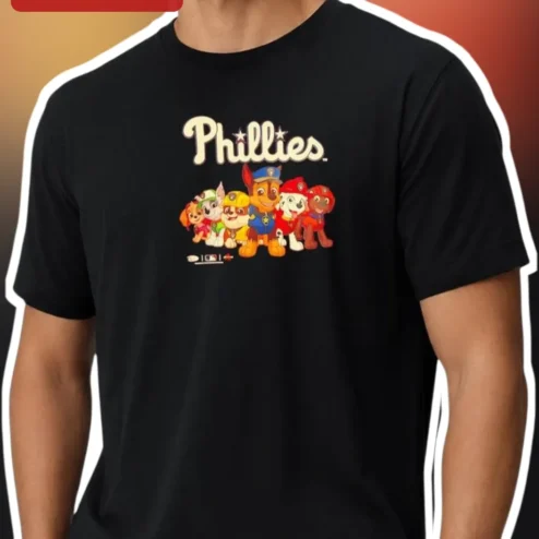 Phillies Tee Paw Patrol Baseball Uniform Graphic Shirt for Kids