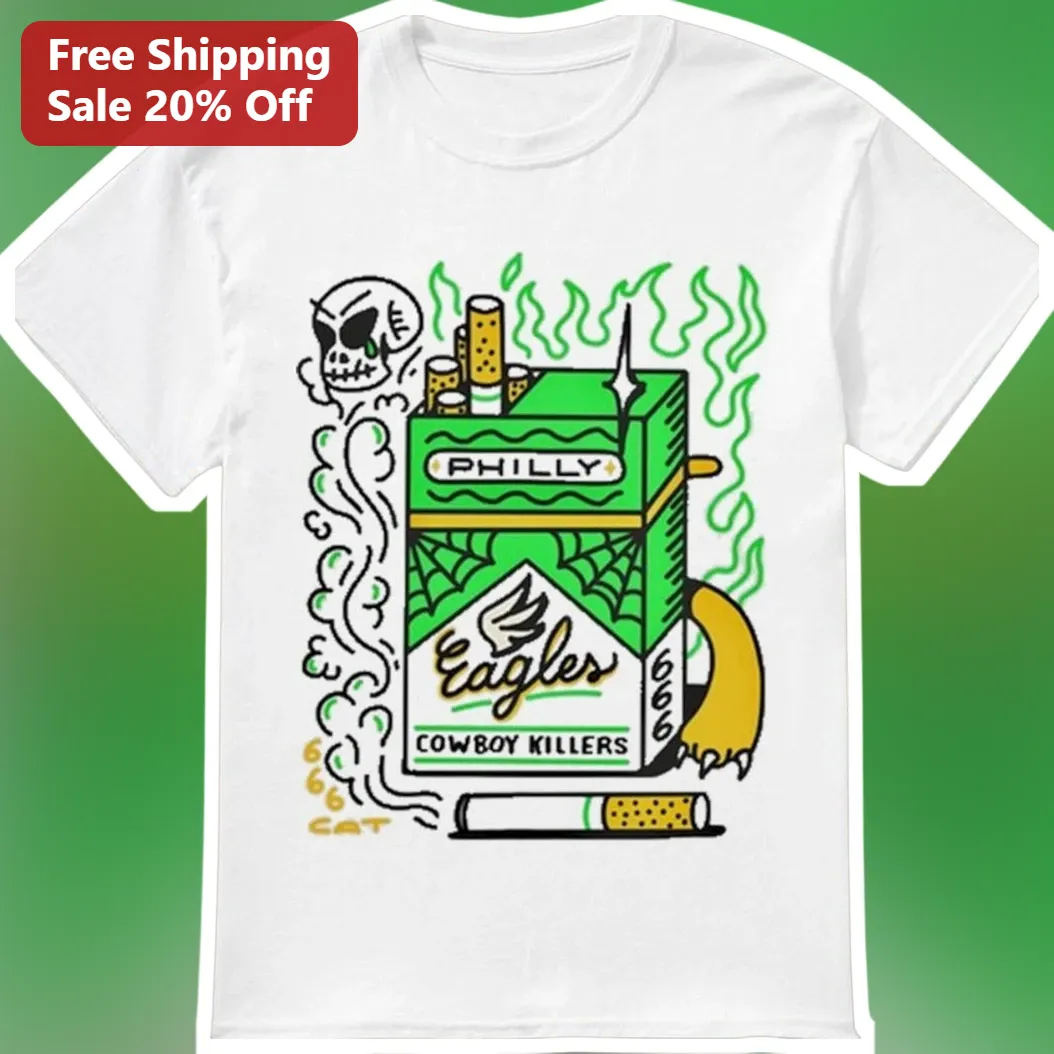 Philly Eagles Cowboy Killers Graphic Tee Philadelphia Football Fan Rivalry Shirt