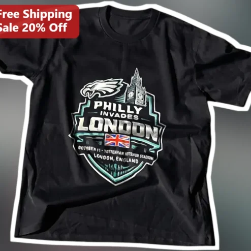 Philly Invades London Tee NFL Eagles Fans Game Day Shirt