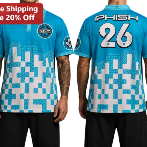 PHISH Football Club Polo Shirt Men's Retro Sports Fan Gear