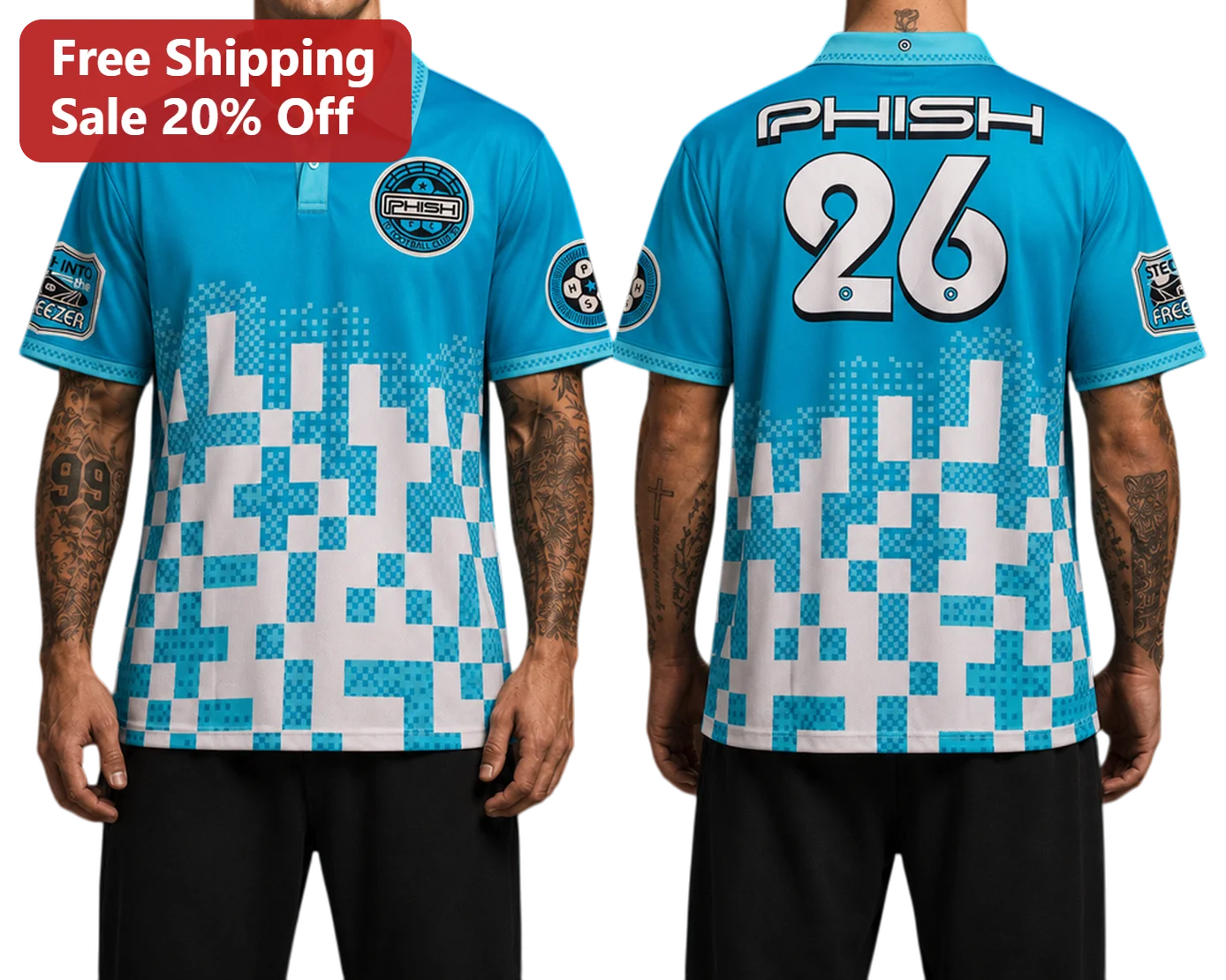 PHISH Football Club Polo Shirt Men's Retro Sports Fan Gear