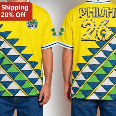 Phish Vintage Retro Soccer Jersey Graphic Tee for Men Women