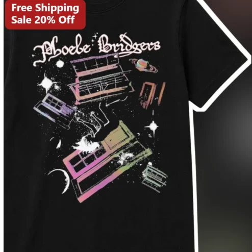 Phoebe Bridgers Surreal Cosmic Window Graphic Tee Indie Rock Band Merch Gift