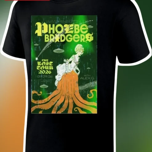 Phoebe Bridgers The Lost Tour 20 Vintage Psychedelic Graphic Tee Indie Rock Merch