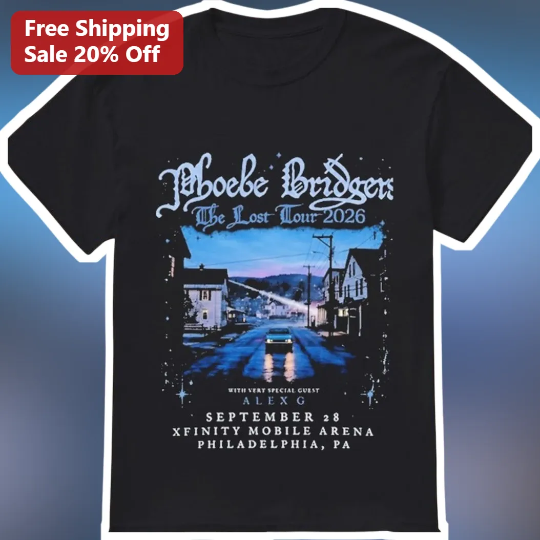 Phoebe Bridgers The Lost Tour 2026 Tee Indie Rock Concert Merch Graphic T-Shirt