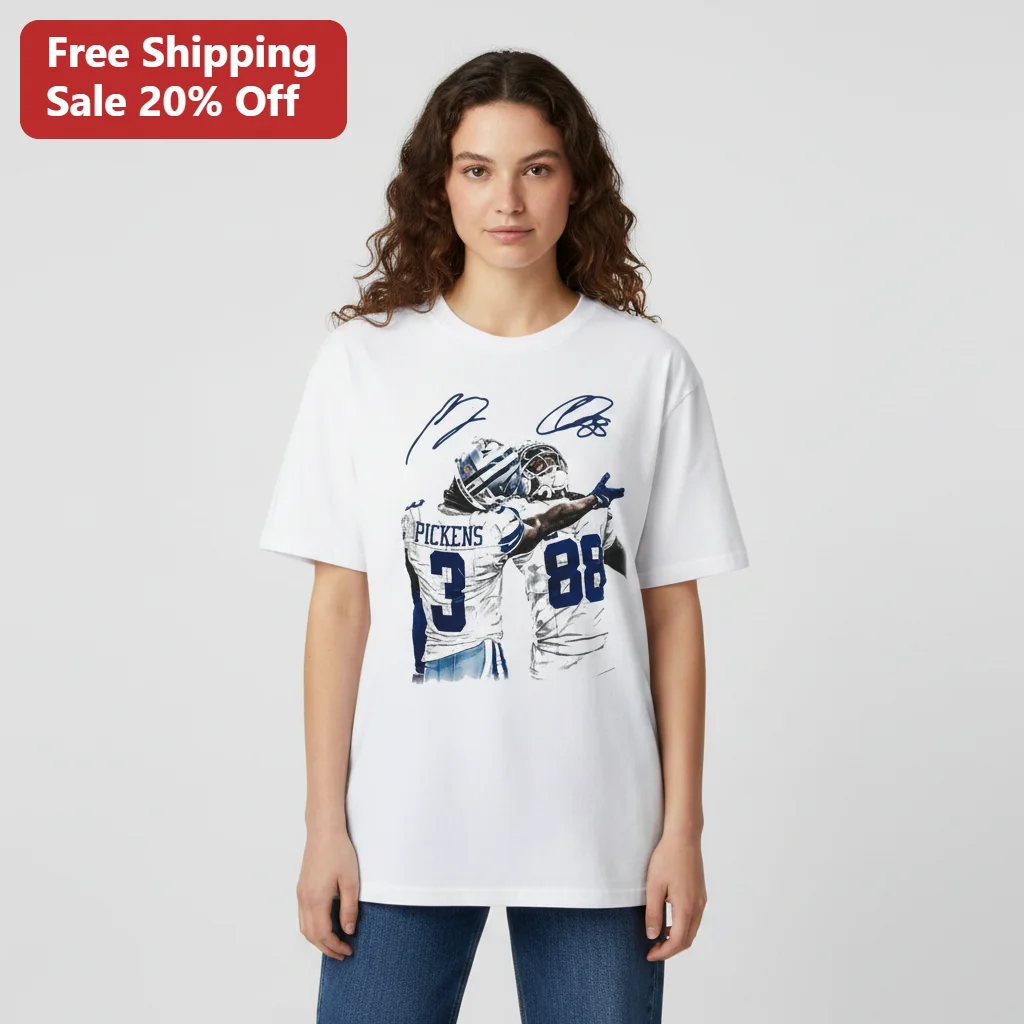 Pickens 88 Tee George Pickens CeeDee Lamb Signature Dallas Cowboys Football Fan Gift