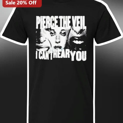 Pierce The Veil I Can't Hear You Graphic Tee Alternative Rock Band Merch