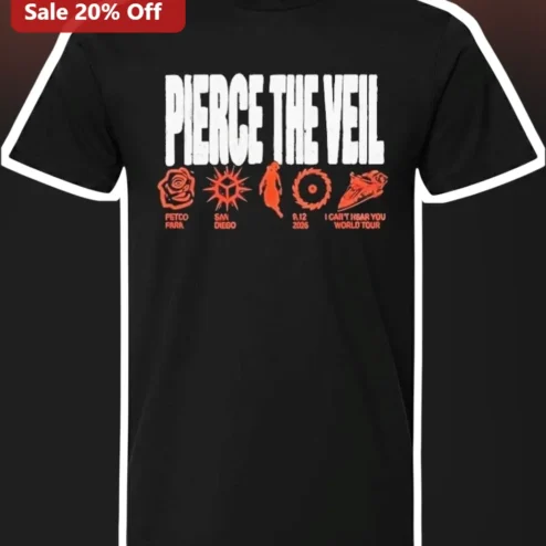Pierce The Veil I Can't Hear You World Tour Graphic Tee