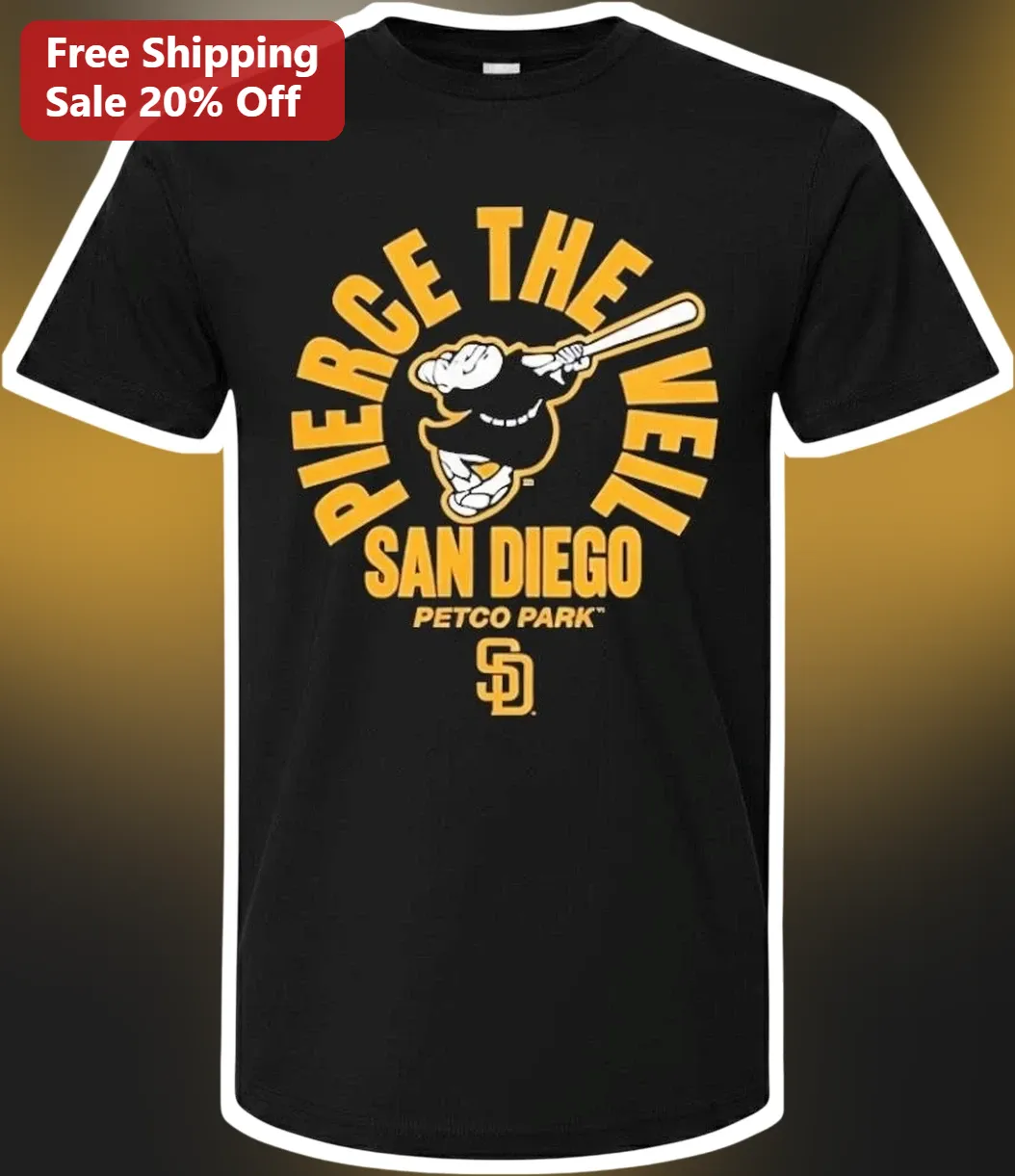Pierce The Veil San Diego Petco Park Tee I Can't Hear You World Tour Finale Baseball Fan Shirt