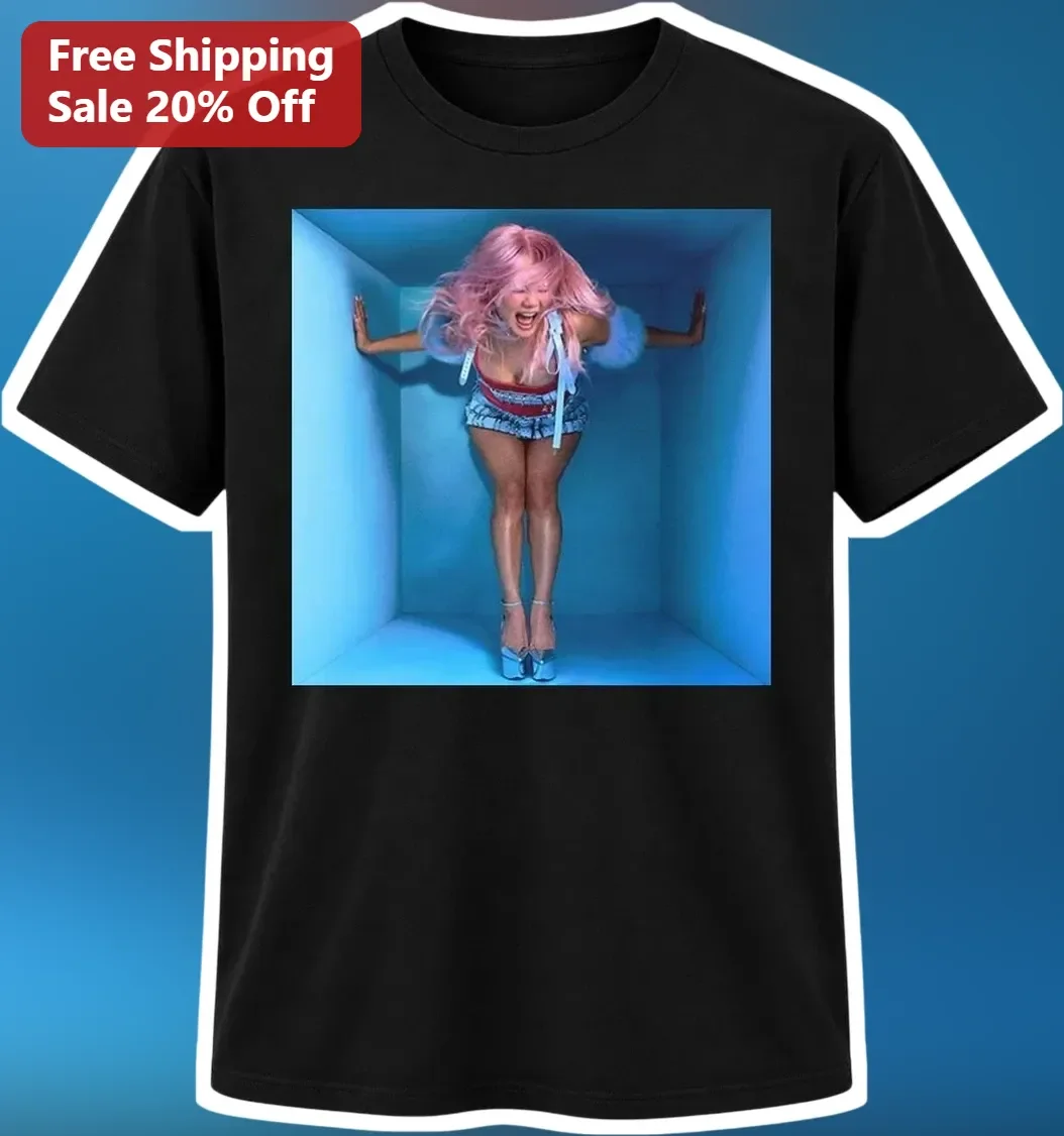 Pink Hair Pose Photo Tee Surreal Editorial Graphic T-Shirt For Women Men Unisex