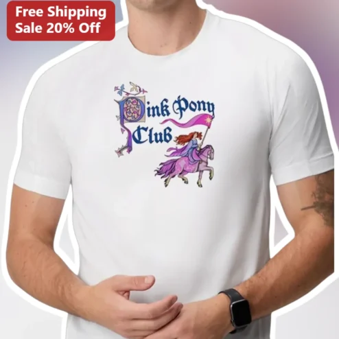Pink Pony Club Tee Retro Graphic T-Shirt for Women Men Unisex Music Fan Gift