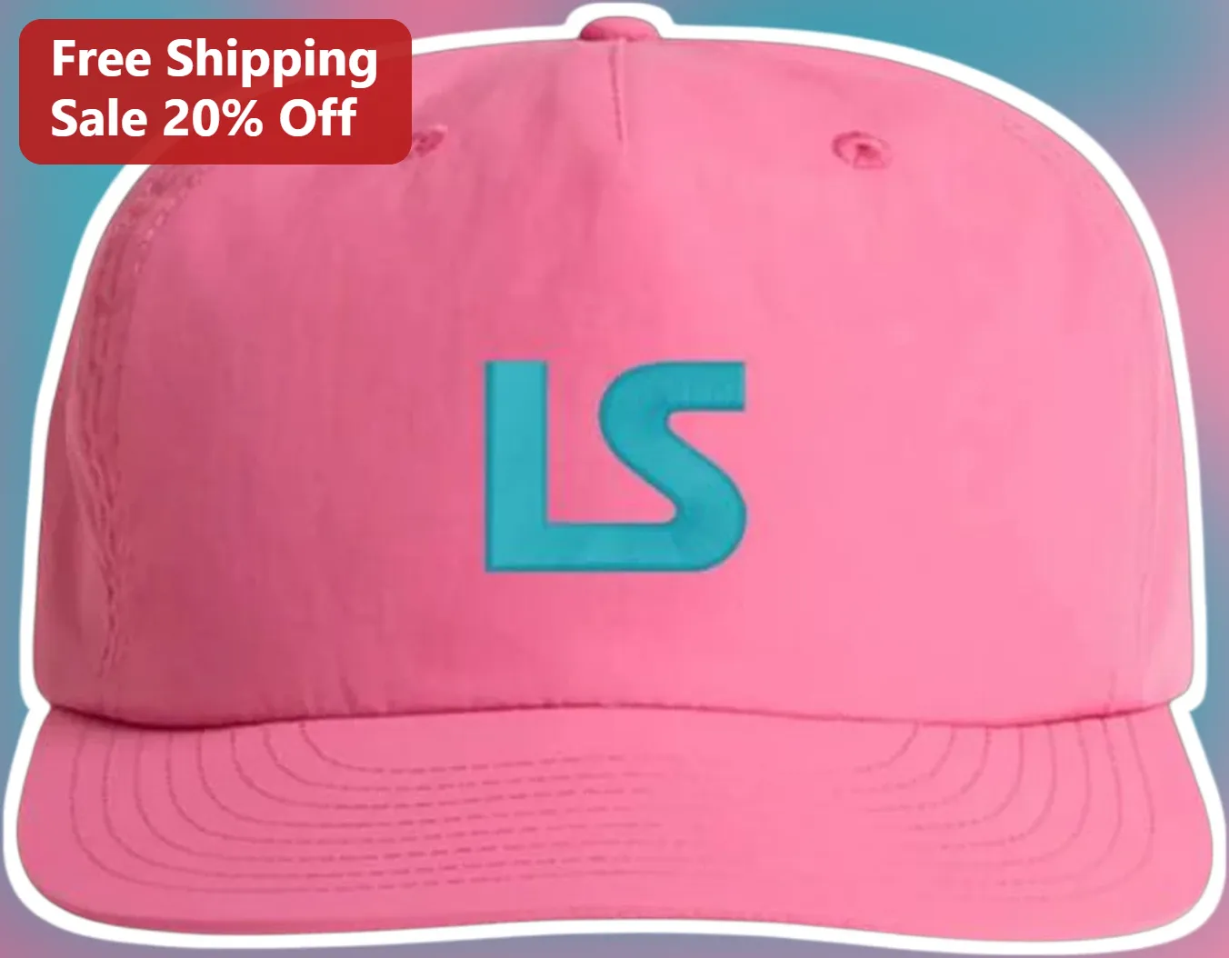 Pink Snapback Cap Monogram Logo Hat Custom Initials Personalized Gift for Men Women