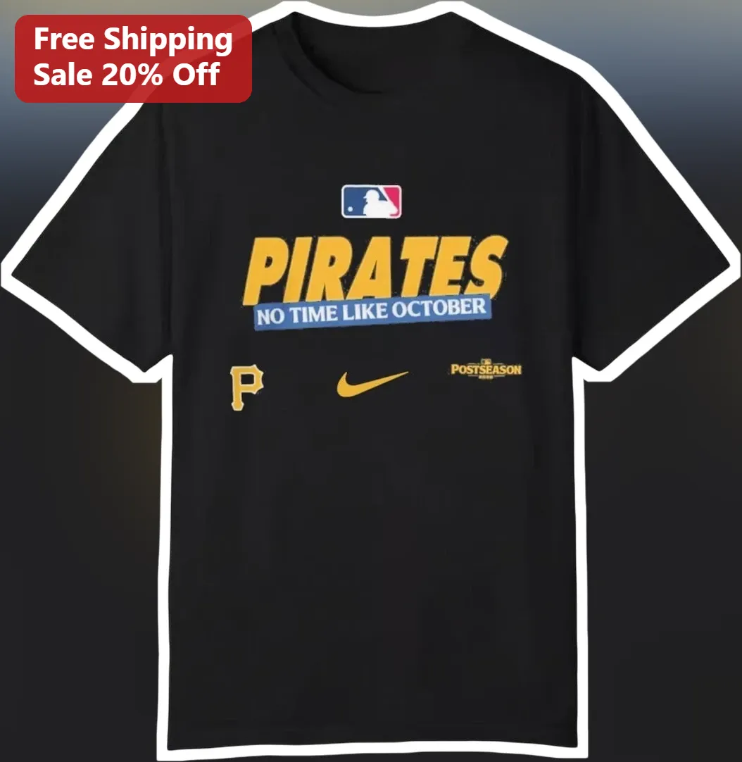 Pirates No Time Like October Tee Halloween Pirate Shirt Baseball Fan Gift