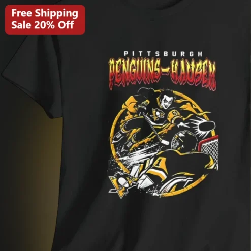 Penguins Hausen Tee, Danhausen Vintage 90s Bootleg Wrestling Hockey Fan Gift