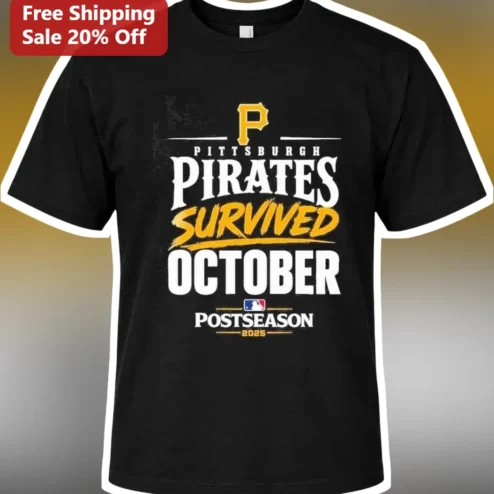 Pirates Survived October Postseason 2025 Tee Vintage Baseball Fan Shirt