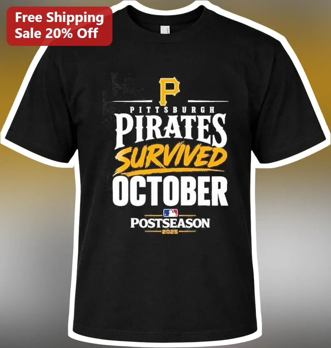 Pirates Survived October Postseason 2025 Tee Vintage Baseball Fan Shirt