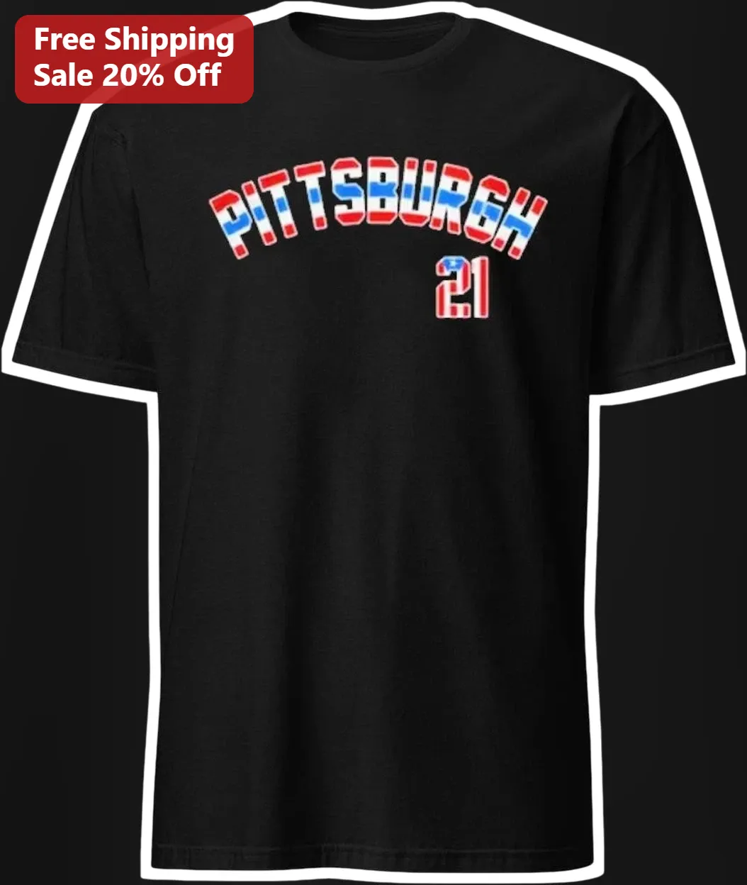 Steel City Patriotic Arched Number Personalized Custom Name Tee
