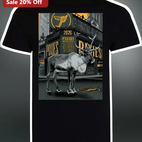 Pixies Celebrating 40 Years Tee P40 Anniversary Tour Graphic Shirt