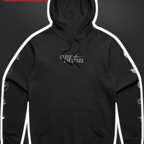 PLANE CHANNEL Hoodie Aviation Pilot Gift Black Pullover Sweatshirt for Men Women