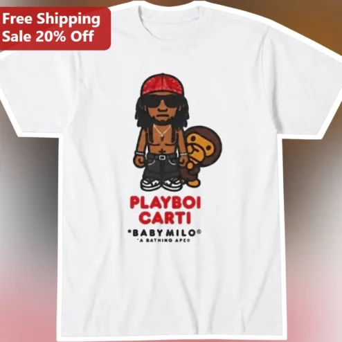 Playboi Carti Baby Milo A Bathing Ape Tee Streetwear Graphic T-Shirt