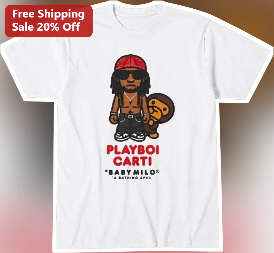 Playboi Carti Baby Milo A Bathing Ape Tee Streetwear Graphic T-Shirt