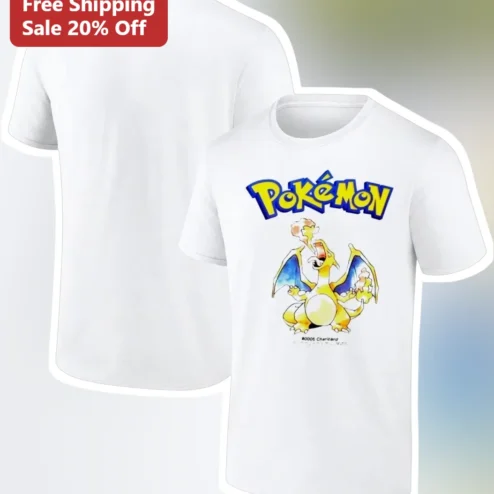 Pokémon Charizard Graphic Tee Retro Anime Gaming Shirt for Fans
