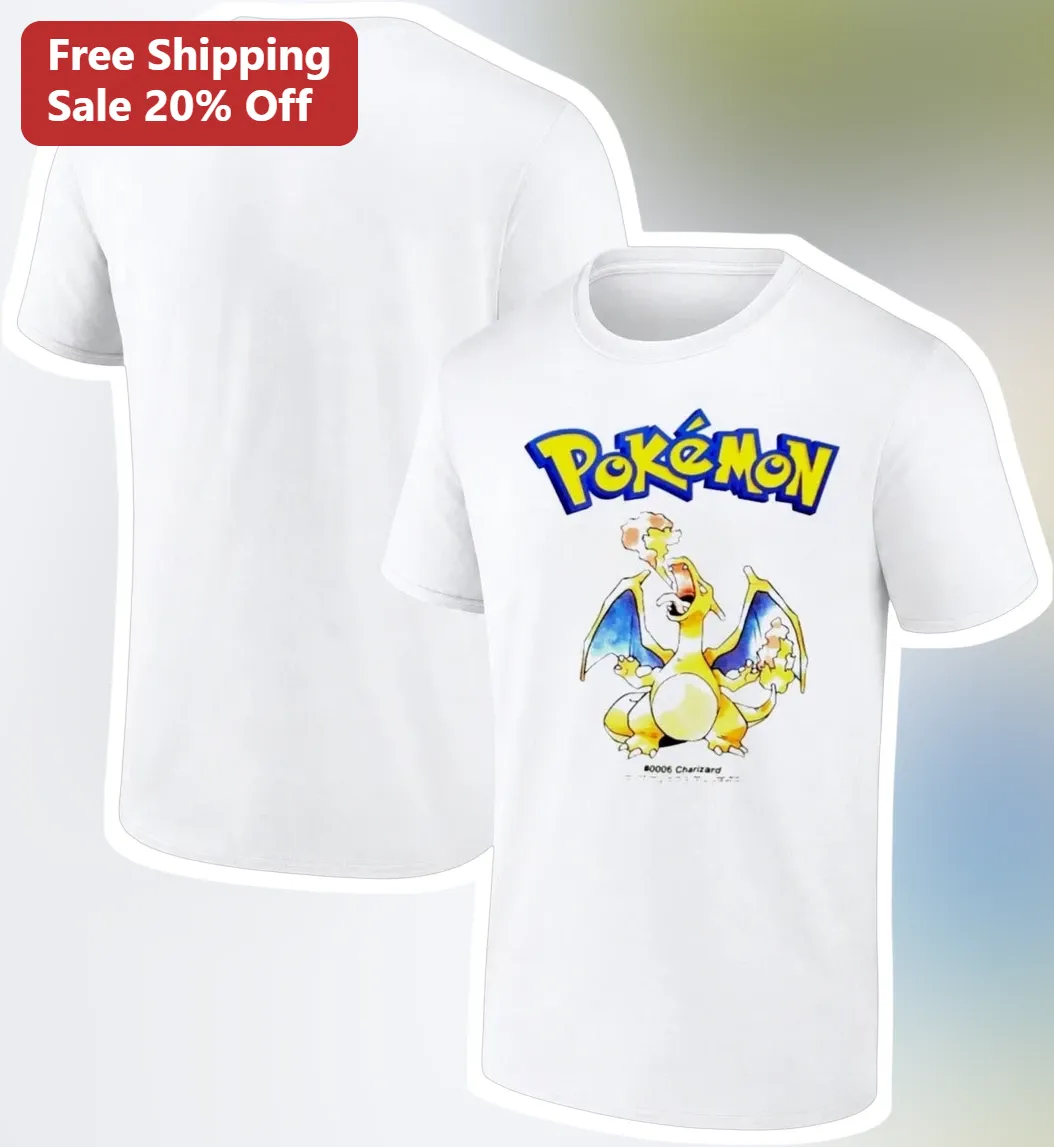 Pokémon Charizard Graphic Tee Retro Anime Gaming Shirt for Fans
