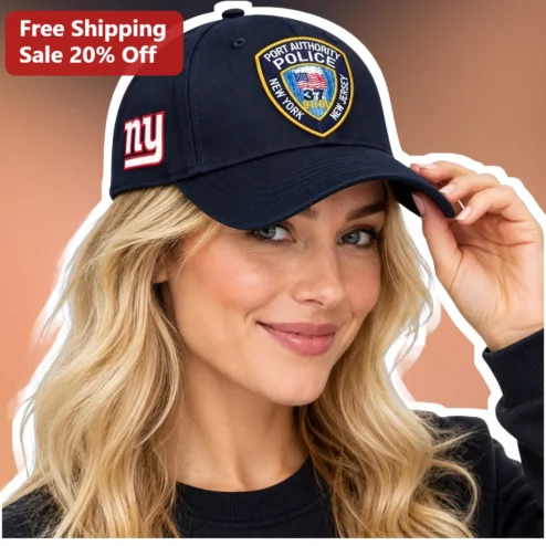Police Patch Baseball Cap Navy Embroidered Shield Hat Urban Streetwear Gift for Men