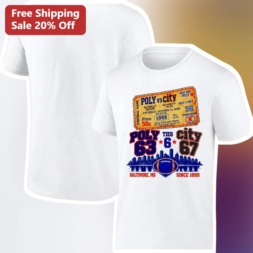Poly vs City Baltimore Football Rivalry Tee Since Vintage Graphic Shirt