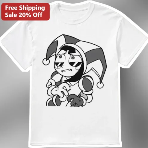 Pomni Tee The Amazing Digital Circus Jester Character Graphic T-Shirt for Fans