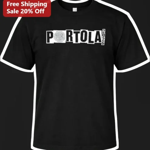 Portola Tee Vintage Distressed Graphic T-Shirt Black Cotton Unisex Gift