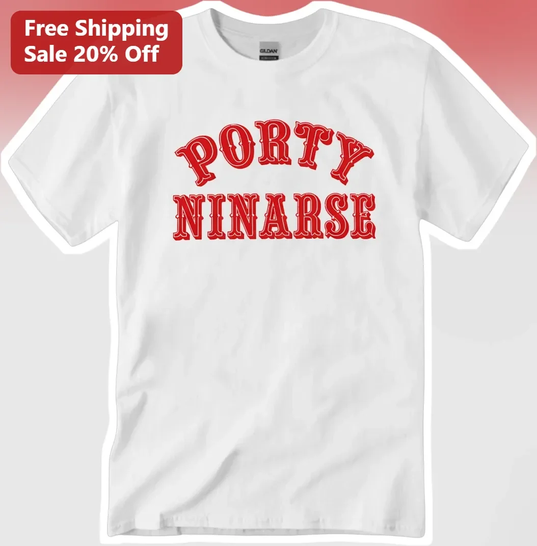 Porty Ninarse Tee Funny Filipino Pinoy Parody Graphic T-Shirt Retro Collegiate Humor Gift