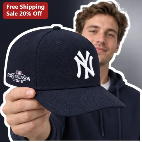 Postseason 2026 Cap Baseball Fan Gear Navy Blue Embroidered Hat