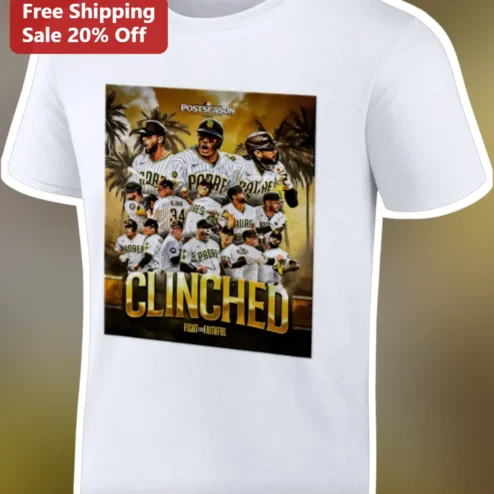 Postseason Clinched Fight The Faithful Baseball Tee